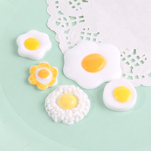 煎蛋荷包蛋鸡蛋树脂配件 DIY手工制作奶油胶手机壳装饰发饰材料