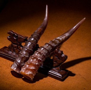 天然三代驯养野生山羊角diy刀把柄原料黄大山羊角镇宅摆件中药材