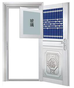 304不锈钢防盗门中门白钢家用进户通风阳台通风采光透气防蚊虫门