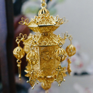 花丝宫灯耳环故宫