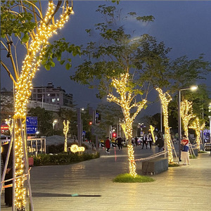 太阳能户外防水缠绕树灯亮化布置装饰星星灯串彩灯闪灯串灯满天星