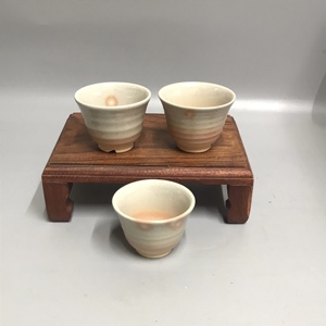 日本回流手工烧制秋烧汤吞三客家居茶杯简约质朴设计