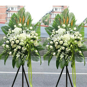 白事丧事花篮上海同城龙华西宝兴宝山殡仪馆鲜花速递清明扫墓菊花