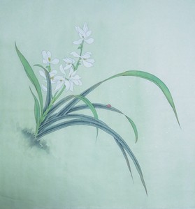 国画工笔画纯手绘精品小品兰草成品用于家居装饰馈赠无款无章包邮