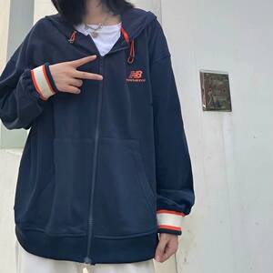 小红书爆款 newbalance新百伦iu同款百搭拉链卫衣nb连帽开衫外套