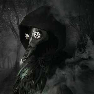 寒龙儿博物馆*鸟嘴医生面具 黑死病 万圣节化装舞会乌鸦面具