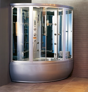 阿波罗 双人电脑蒸汽沐浴淋浴房带冲浪安摩浴缸整体隔断 guci-856