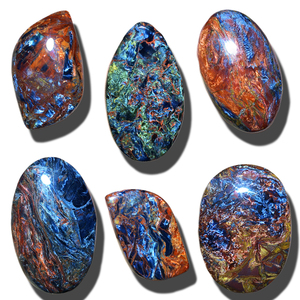 pietersite彼得石吊坠项链坠水滴坠蓝红彩淅川料虎眼石随型原石