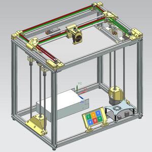 diy 大鱼corexy结构3d打印机资料3d图纸模型设计图bom清单等文件