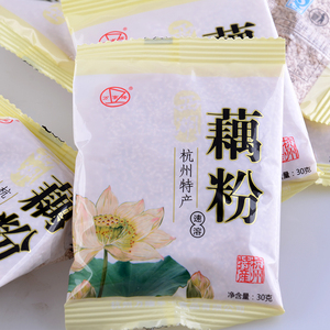 杭州特产万事隆桂花西湖藕粉含糖速溶甜藕粉30g独立小包散称500g