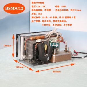 H85DC12微型冷水机冰毯冷水机医疗美容仪冷水机12V24V48V压缩机