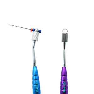 牙科工具金属根管锉夹持器带测量尺手用扩大针夹持器防滑手柄包邮