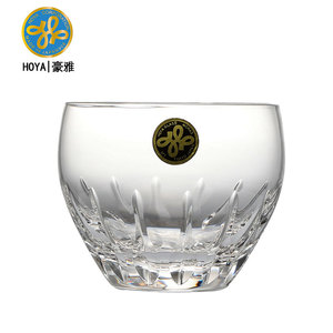 日本进口hoya 豪雅冷茶揃 水晶玻璃茶杯江户切子日式酒杯刻花杯子