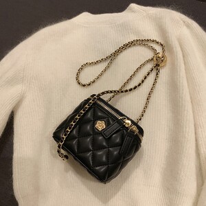 ck&cm盒子包菱格链条小包包女夏季2022新款高级感质感单肩斜挎包