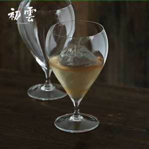 木村超薄矮脚杯 江户硝子水晶玻璃红酒杯鸡尾酒杯 精酿啤酒杯中古