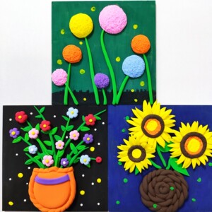 超轻新款亲子制作材料包幼儿入门黏土浮雕画贝蒙创意彩泥玩具套装