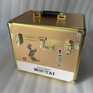 飞天木质纸盒锦盒铝合金木密码箱白酒类茅台收纳礼品盒包装盒现货