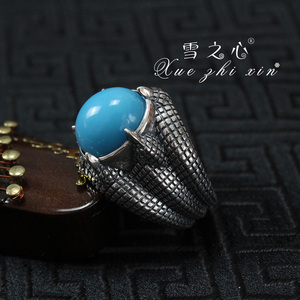 纯银戒指托男款个性霸气龙爪戒托10*12 10.5*11.5 9*13戒指空托