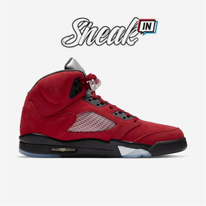 air jordan 5 aj5 黑红 愤怒的公牛 大红麂皮 2021复刻dd0587-600