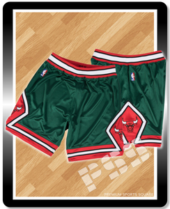 圣诞特别版 球员版 公牛2008 复古 绿色 篮球裤 nba bulls shorts