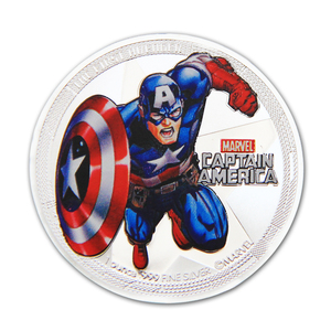 美国队长复仇者联盟纪念章漫画卡通人物礼物儿童收藏把玩纪念品