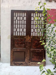 老物件农村老木门纯实木门双开门对开门老货旧货出租出售影视道具