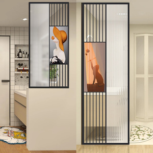 不锈钢长虹玻璃屏风隔断现代简约入户客厅卫生间洗手台小半墙遮挡