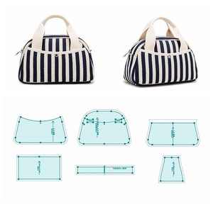 s1149女生手提包帆布皮料尼龙棉麻制作diy女包包裁剪1:1牛皮纸样