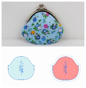 s1167圆口金包裁剪1:1纸样8.5厘米外径diy制作纸型lubyfeifei