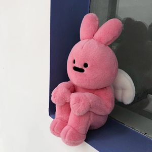 hangfook原创30cm毛绒天使粉色限量摆件玩偶潮牌玩具兔兔子礼物