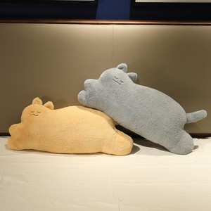 ins风猫咪抱枕长条可爱拉面猫陪睡夹腿靠枕玩偶儿童房床头靠背垫