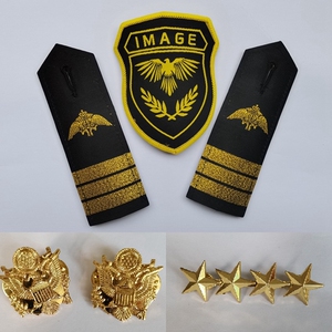 保安弧度肩牌硬布物业执勤织唛配件肩章黑色弧形直销臂章领花胸章