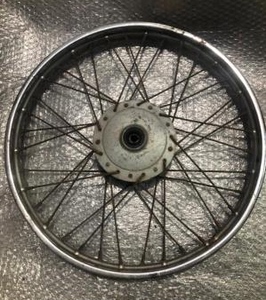 二手原装进口本田cg125 花猫 银猫cg125前轮毂 前圈 前轮圈拆车件