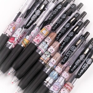 斑马笔贴纸送日本中性jj15套装考试学生用按动速干水签字