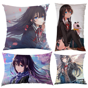 雪之下雪乃抱枕春物周边二次元长条枕动漫方形坐垫双面抱枕被定制