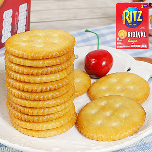 印尼进口RITZ卡夫乐之利士饼干咸味酥脆小圆饼干300g代餐休闲零食