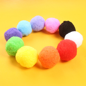 5cm蛋托毛球幼儿活动区域diy装饰蛋托益智游戏手工彩色毛绒球