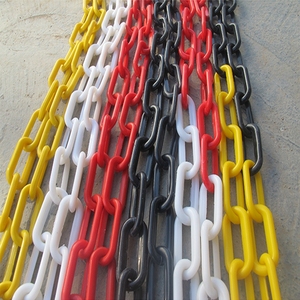 警示链条路锥链条PE红白黄黑警示柱防护链晾衣链道路隔离塑料链条