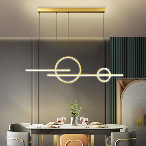 餐厅吊灯现代简约北欧创意个性艺术设计感led长条轻奢装饰餐桌灯