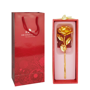 金玫瑰花纯金金箔24k金花创意女友女生闺蜜男朋友生日情人节礼物