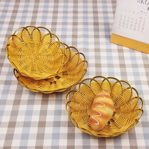 【仿藤编果盘】爆米花篮薯条篮酒吧火锅店零食点心小吃篮特价批发