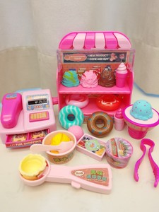 儿童过家家甜品站雪糕甜甜圈仿真收银机男孩女孩水果榨汁机玩具