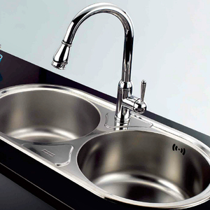 弗兰卡水槽不锈钢lux620a双圆槽选配龙头双圆盆厨房水槽