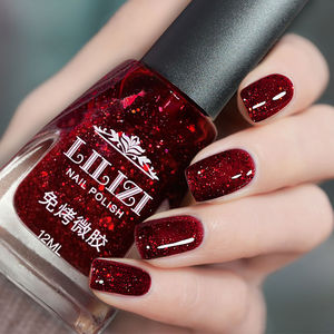 酒红色指甲油免烤持久快干不可剥脚趾显白2023新款美甲不需要烤的