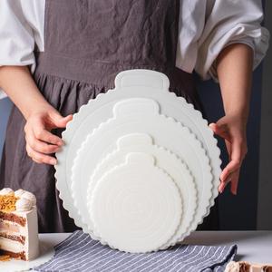 蛋糕托盘家用反复利用重复使用生日蛋糕垫片慕斯底托塑料6寸8寸家