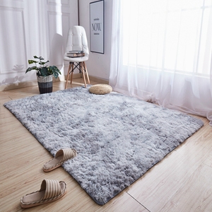 地毯满铺可爱卧室床边榻榻米拼接丝毛长毛客厅北欧家用地垫可定做