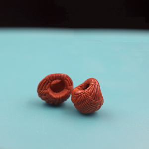 桃核雕刻  精品藤编提篮纯手工小筐婴儿宝宝压惊野生龙纹  桃篮