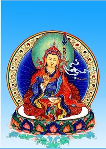 结缘殊胜佛菩萨画像密宗莲花生大士佛像唐卡莲师像相纸双面塑封