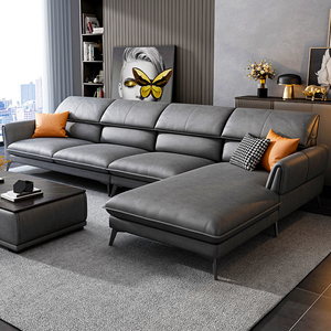 免洗科技布艺沙发现代简约大小户型意式客厅家具北欧可拆洗布沙发