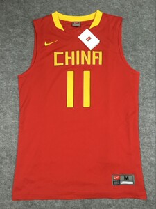耐克正品易建联2008北京奥运会中国国家队客场11号元年au刺绣球衣